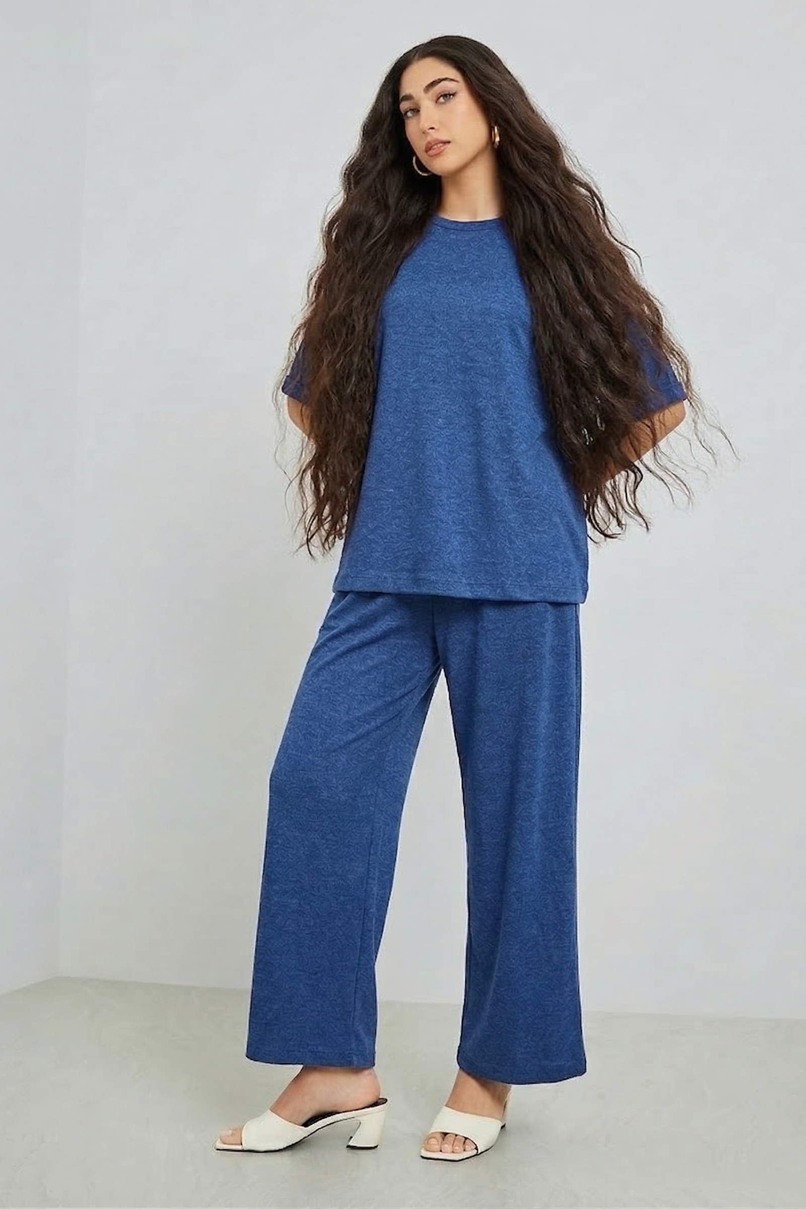 Indigo Ease Tees & Bottom Set