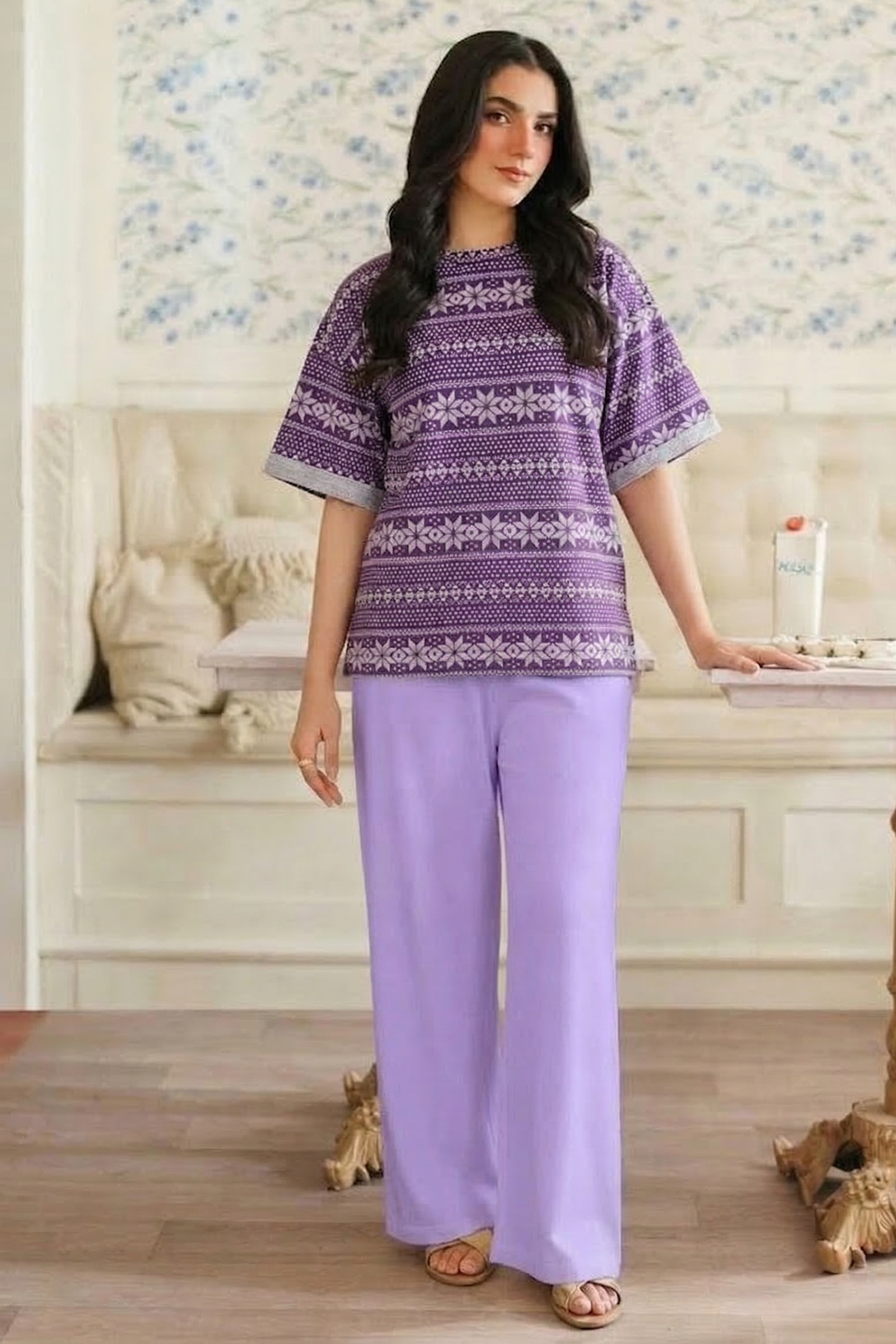 Violet Weave – Tees & Bottom Set