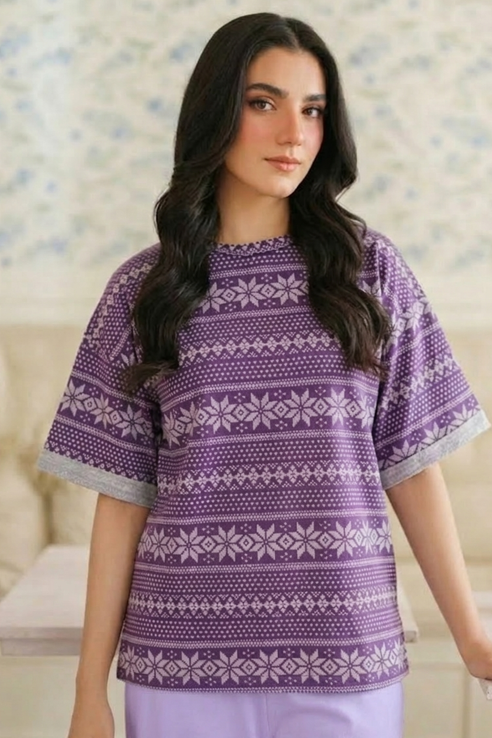 Violet Weave – Tees & Bottom Set
