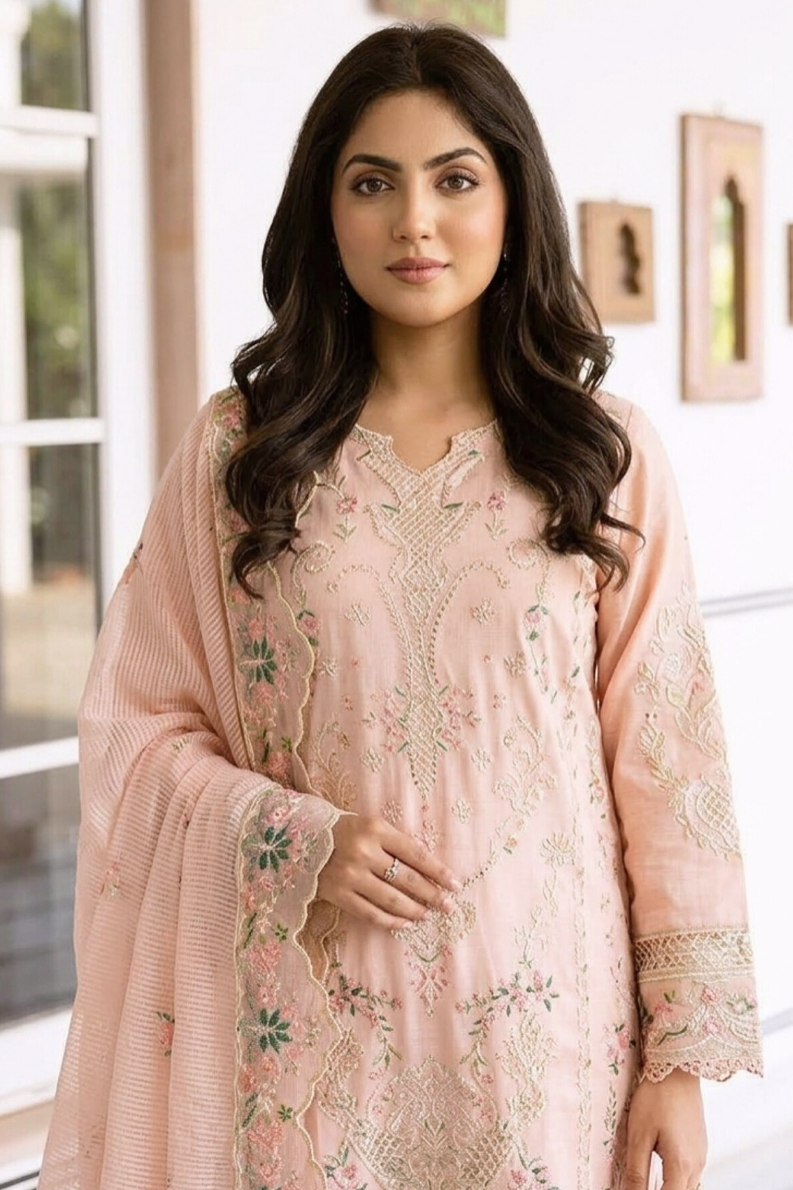 Rosy Elegance |3 Piece Embroidered Lawn Suit