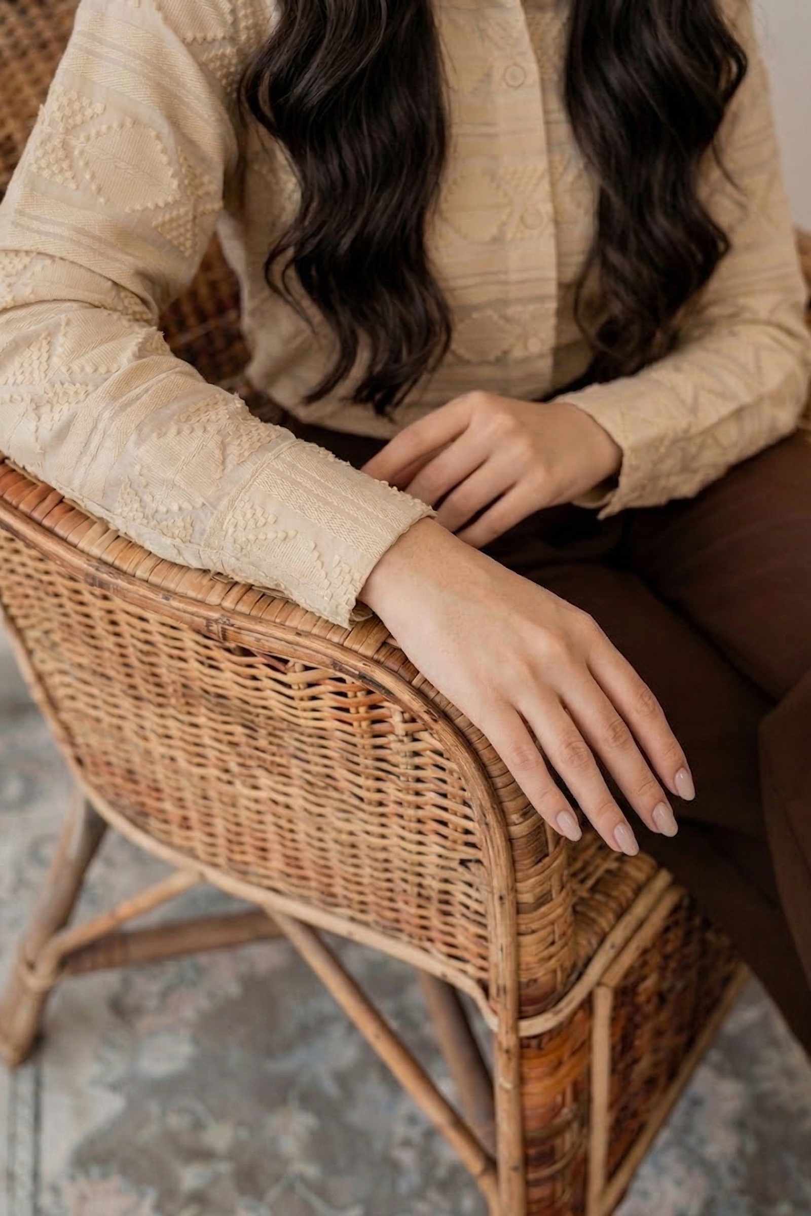 Sand Beige Textured Shirt