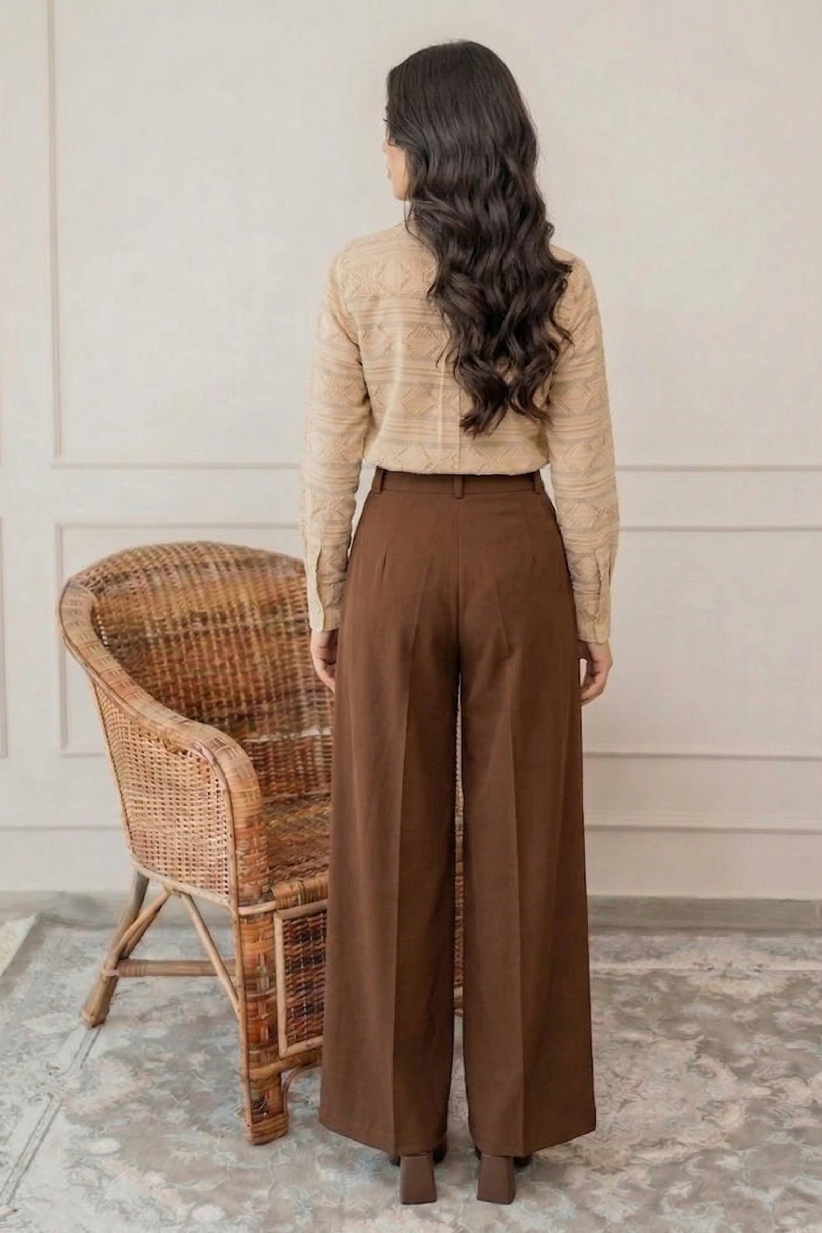 Sand Beige Textured Shirt