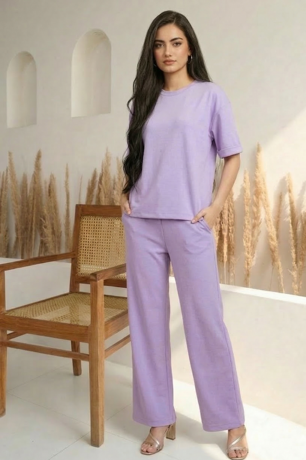 lavender-ease – Tees & Bottom Set